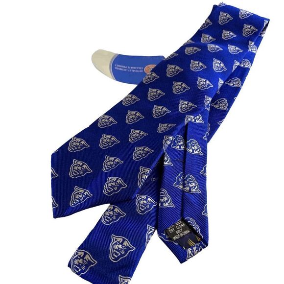 Vesi Neckwear University of Kentucky Blue White wild cat 3" Men's SIlk Neck  Tie - Picture 6 of 7